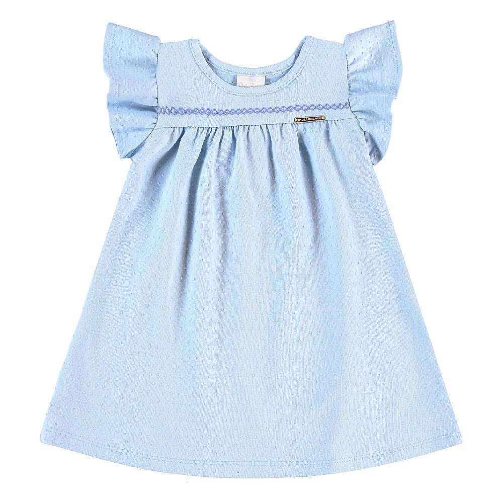Vestido Azul Bebe Pulla Bulla Menina - 55510-904