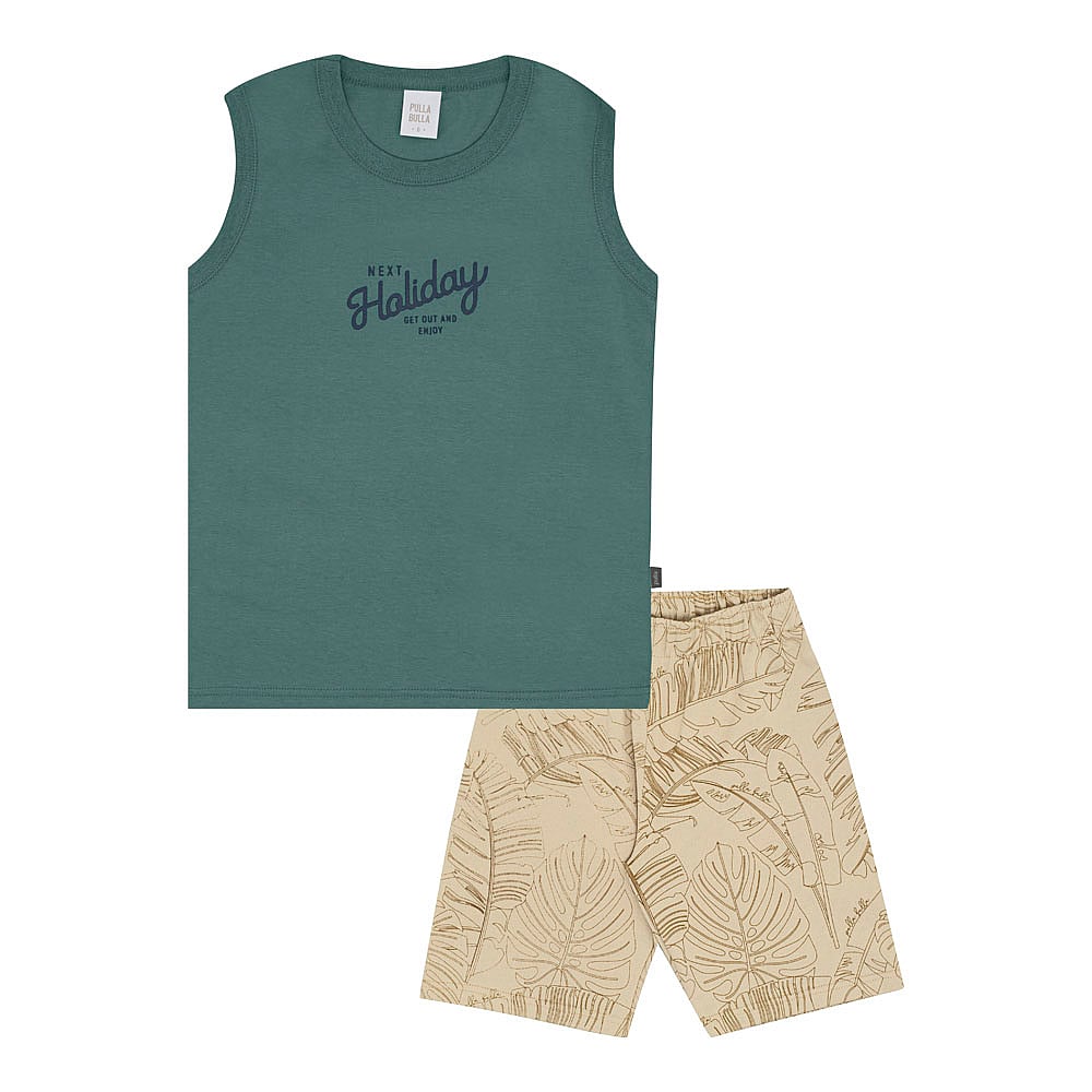 Conjunto Infantil Menino - Verde - 52368-348