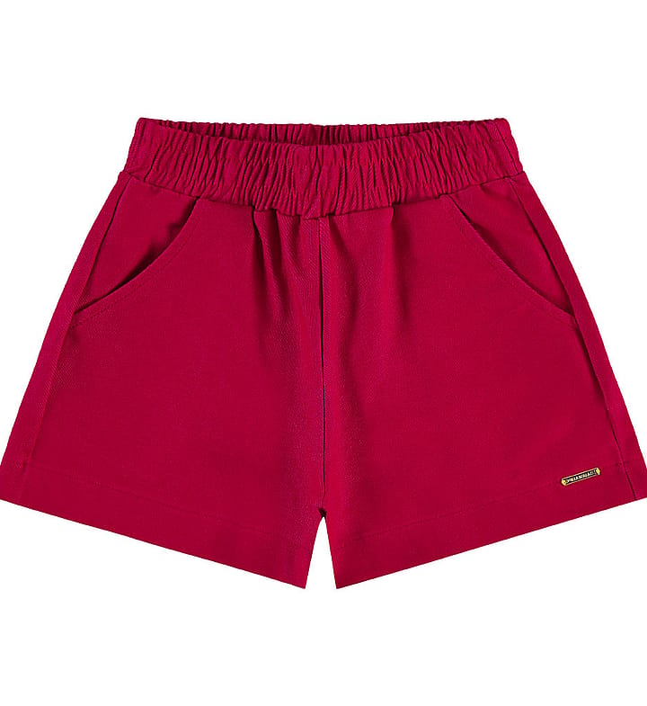 Short Vermelho Infantil Pulla Bulla Menina - 53808-65