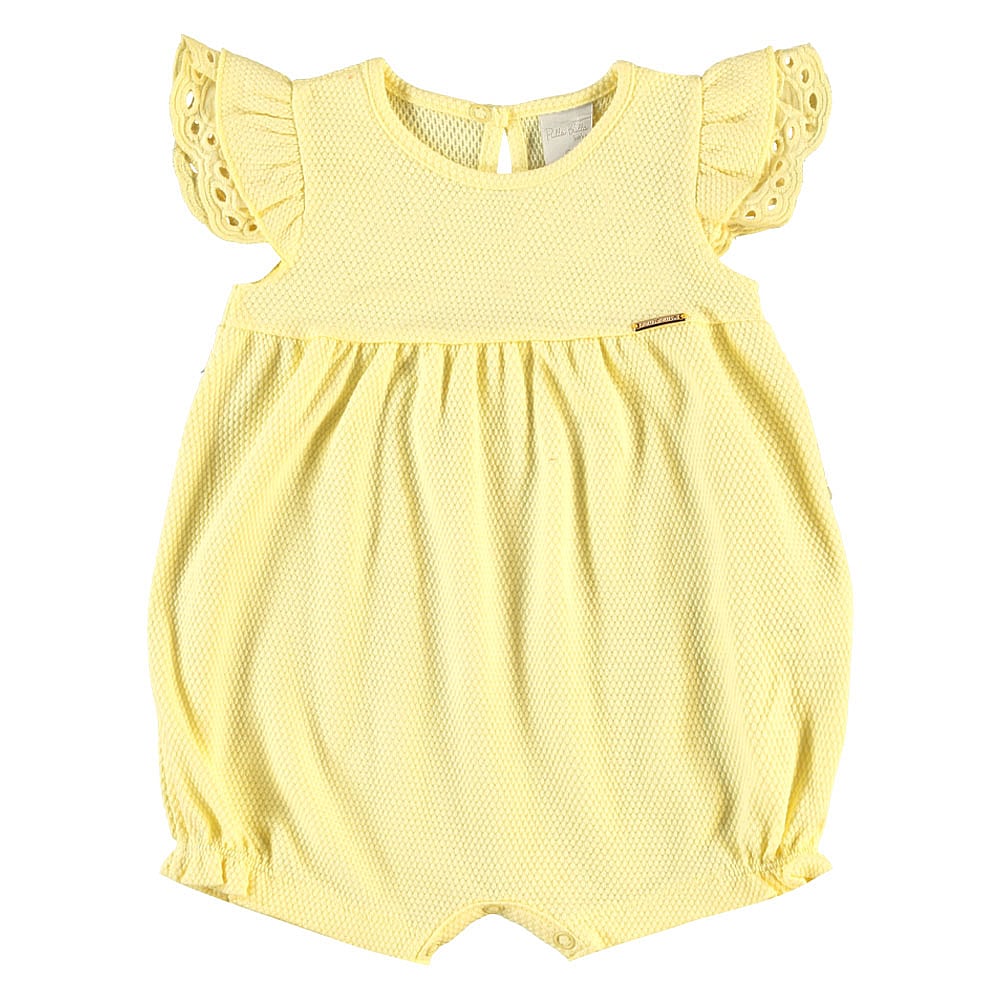 Macacao Amarelo Bebe Pulla Bulla Menina - 55508-4