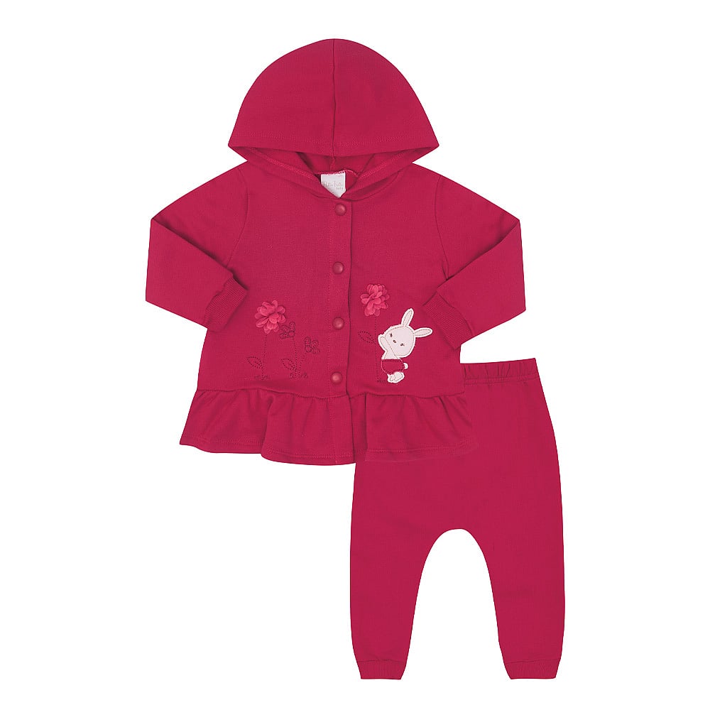 Conjunto Bebê Menina - Framboesa - 50126-593