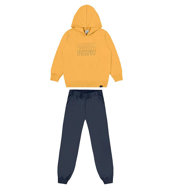 Conjunto Amarelo Infantil Pulla Bulla Menino - 55378-345