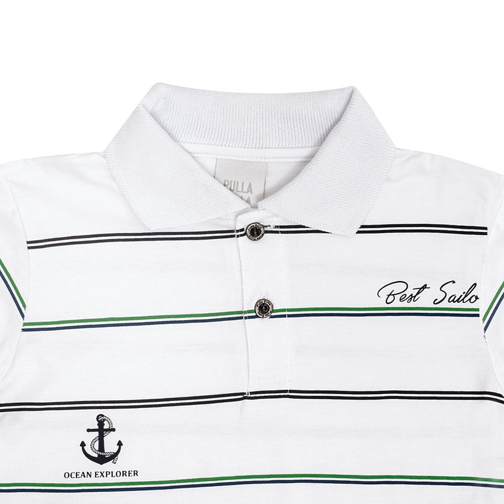 Polo Primeiros Passos Menino - Branco - 50660-3
