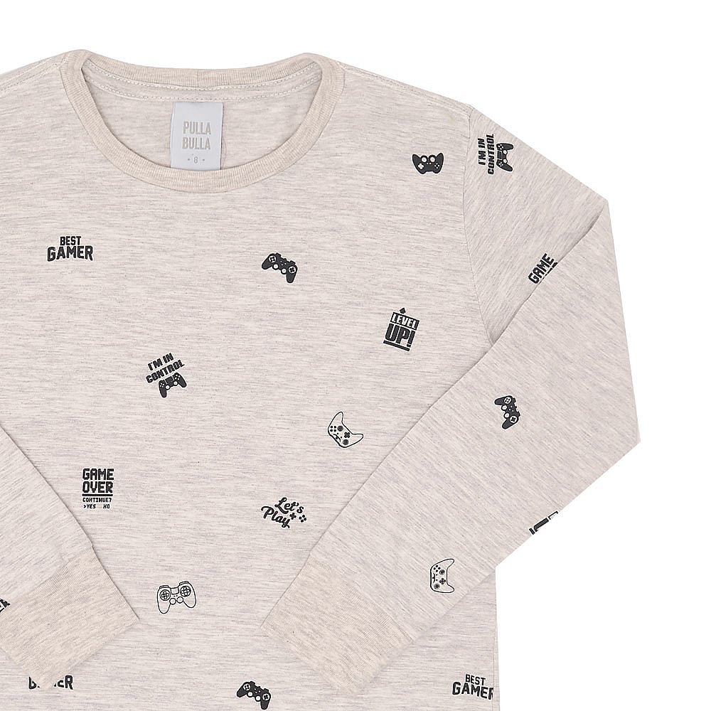 Camiseta Infantil Menino - Mescla Banana - 50351-60