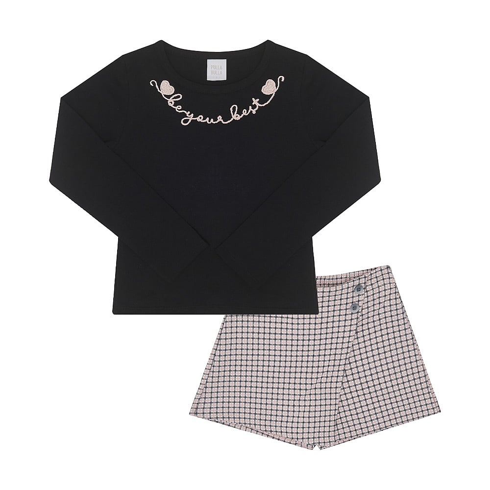 Conjunto Infantil Menina - Preto - 50324-51