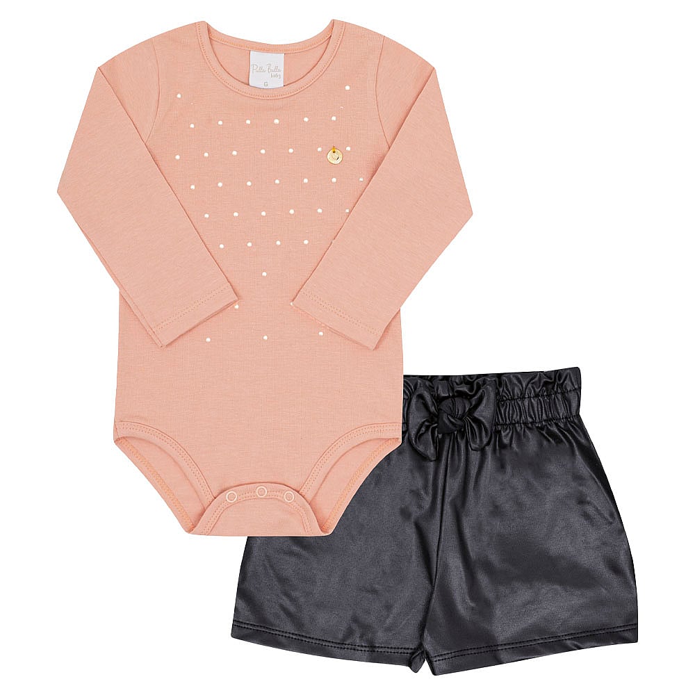 Conjunto Bebe Menina - Rosa - 52618-1299