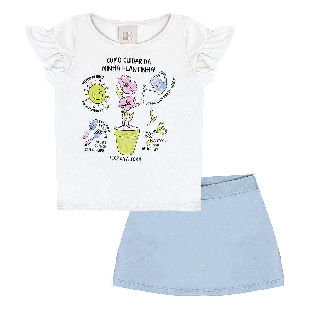 Conjunto Primeiros Passos Menina - Branco - 50628-3