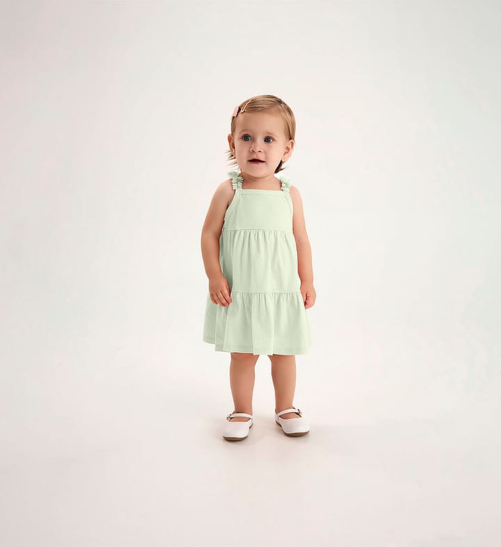 Vestido Verde Bebe Pulla Bulla Menina - 53609-1262