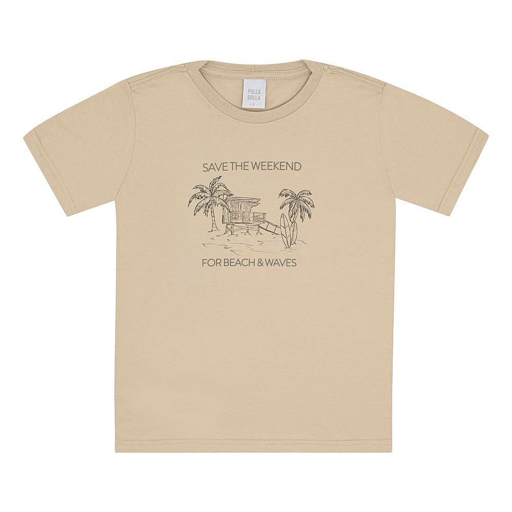 Camiseta Infantil Menino - Bege - 52359-1225