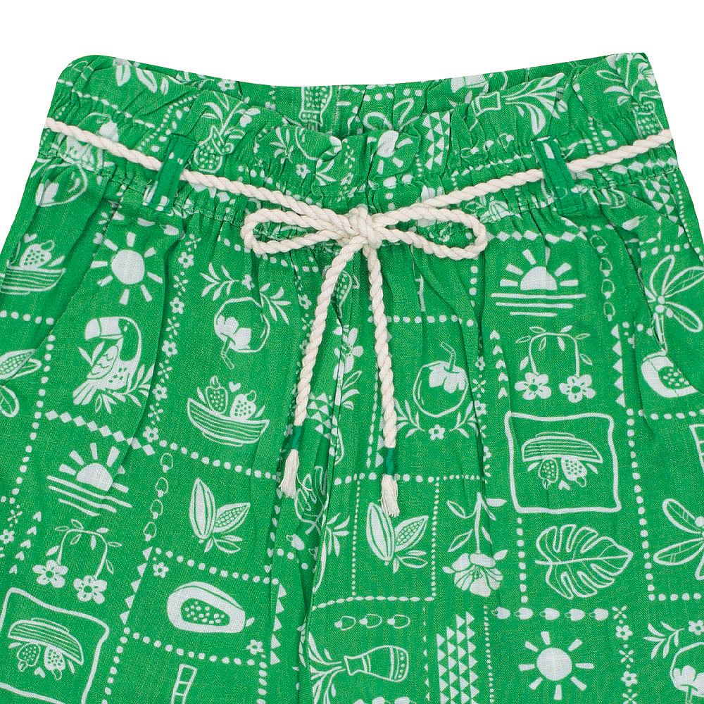 Conjunto Bege e Verde Juvenil Pulla Bulla Menina - 53527-1378