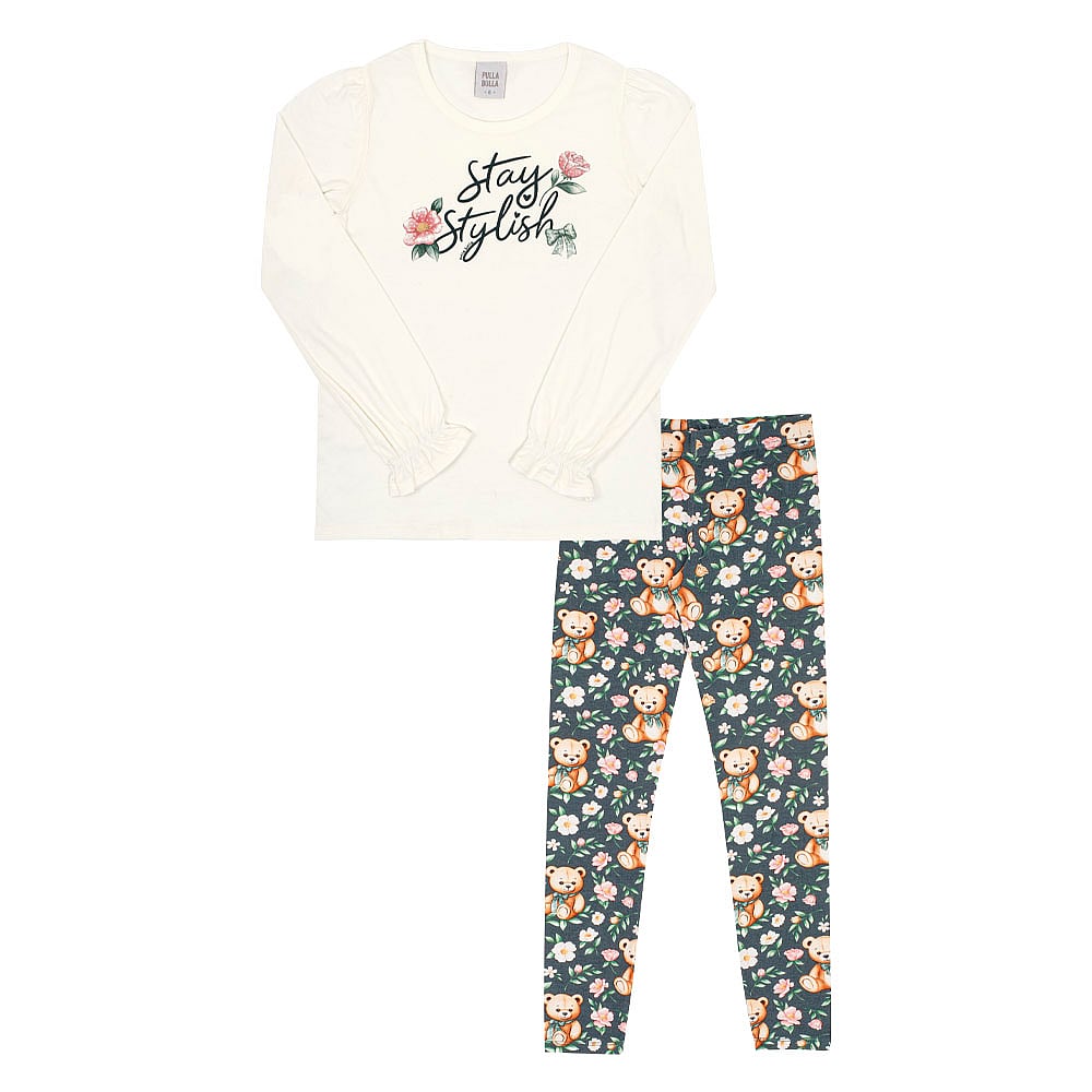 Conjunto Infantil Menina - Bege - 52830-1271