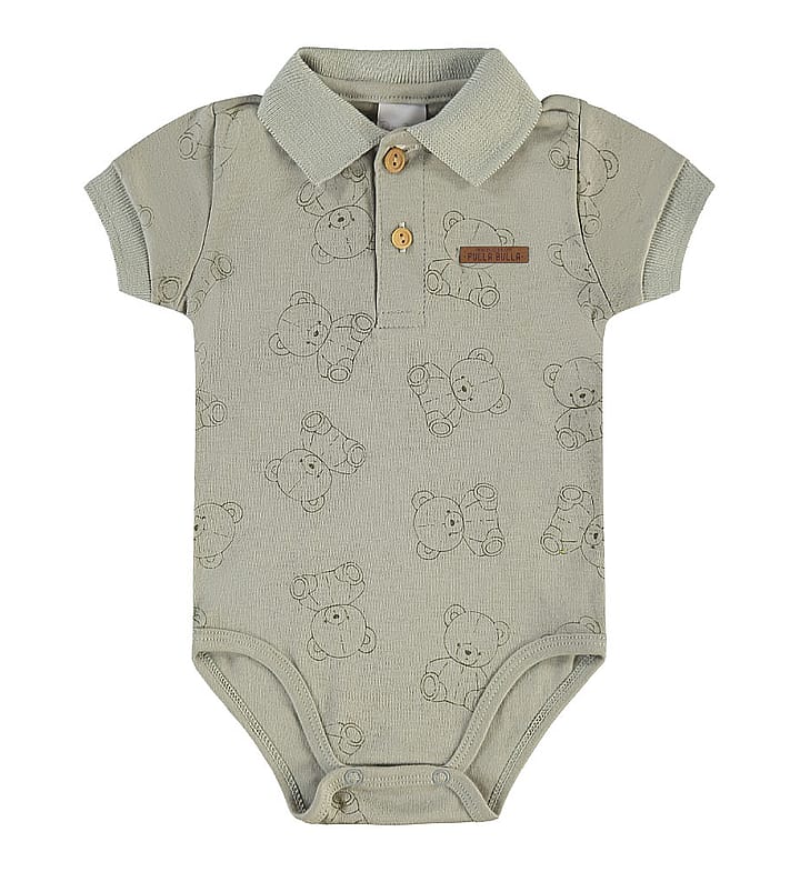 Body Verde Bebe Pulla Bulla Menino - 53654-1350