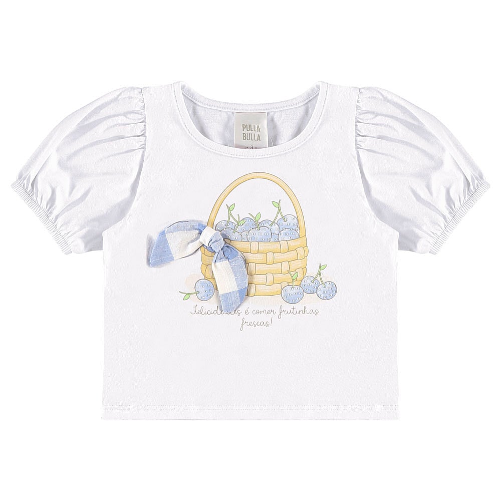 Conjunto Branco Primeiros Passos Pulla Bulla Menina - 55624-1324