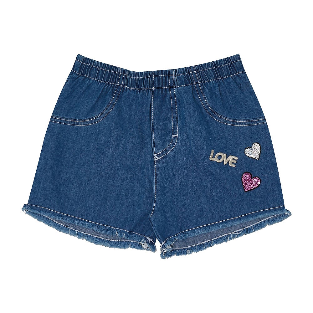 Shorts Primeiros Passos Menina - Jeans - 49205-1267