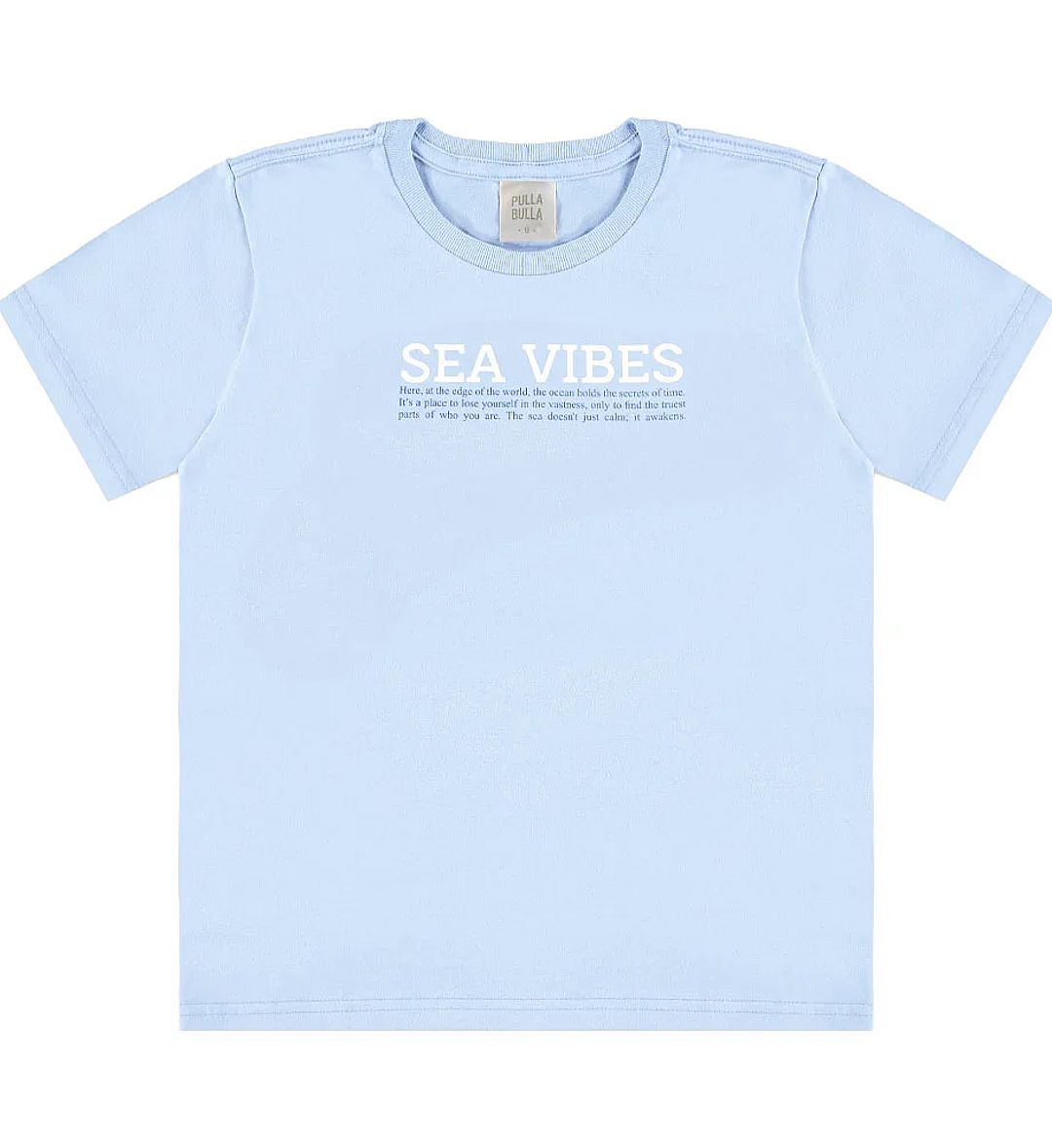 Camiseta Azul Infantil Pulla Bulla Menino - 55759-904