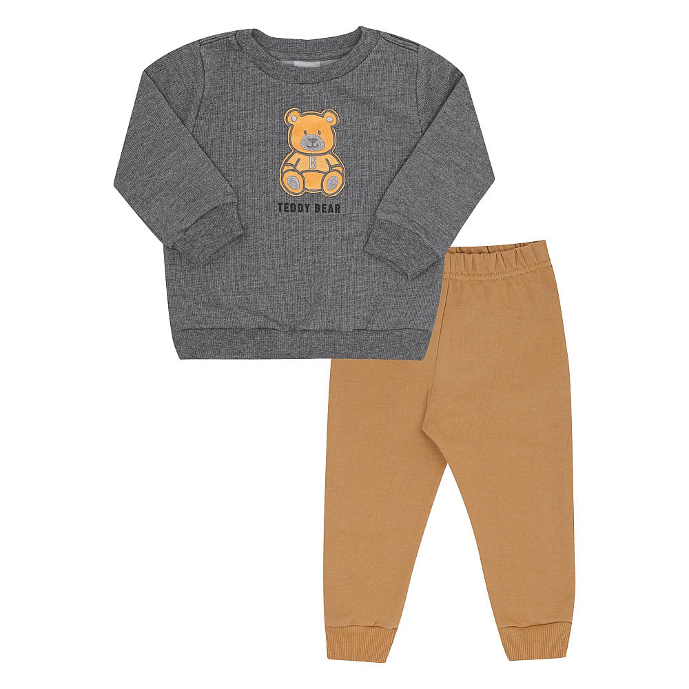 Conjunto Bebe Menino - Cinza - 52675-455