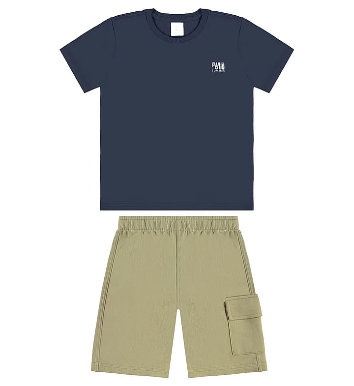 Conjunto Marinho Infantil Pulla Bulla Menino - 55782-1440