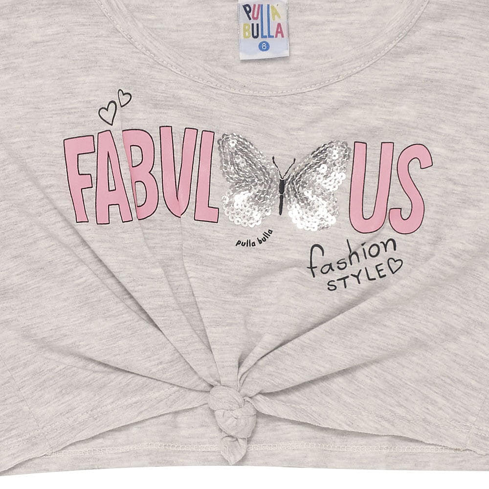 Conjunto Infantil Menina - Mescla Banana - 47820-60