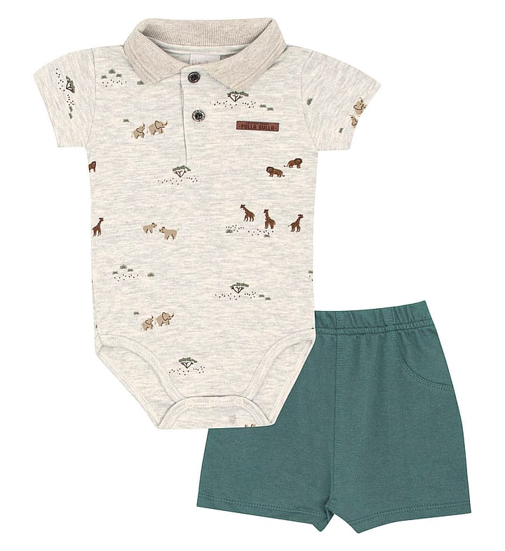 Conjunto Bebê Menino - Mescla - 52170-60