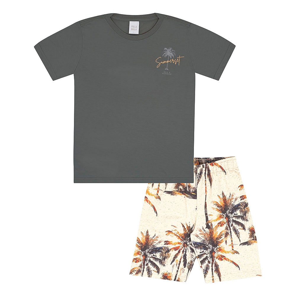 Conjunto Infantil Menino - Cinza - 52371-1280