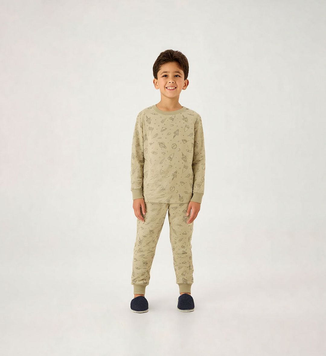 Pijama Marrom Infantil Pulla Bulla Menino - 200973-1394