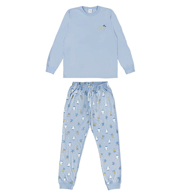 Pijama Azul Juvenil Pulla Bulla Menino - 200983-904