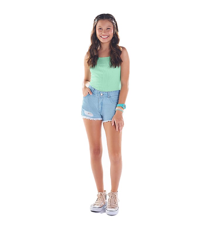Shorts Juvenil Menina - Jeans- 49411-1114
