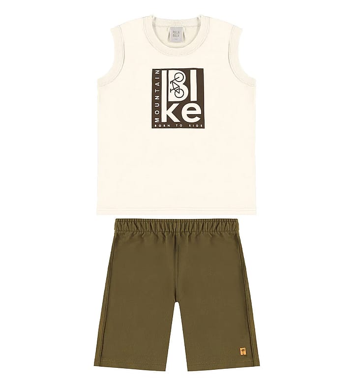 Conjunto Bege Infantil Pulla Bulla Menino - 55771-1454