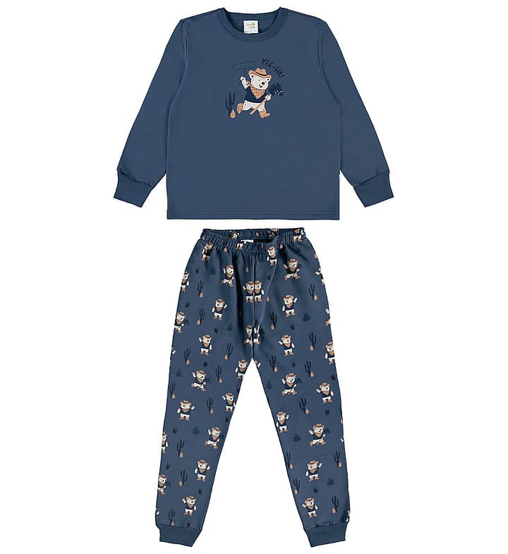 Pijama Azul Infantil Pulla Bulla Menino - 200971-1316