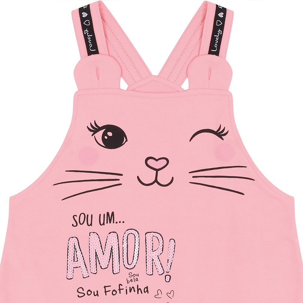 Conjunto Primeiros Passos Menina - Rosa Lumi - 47316-1183