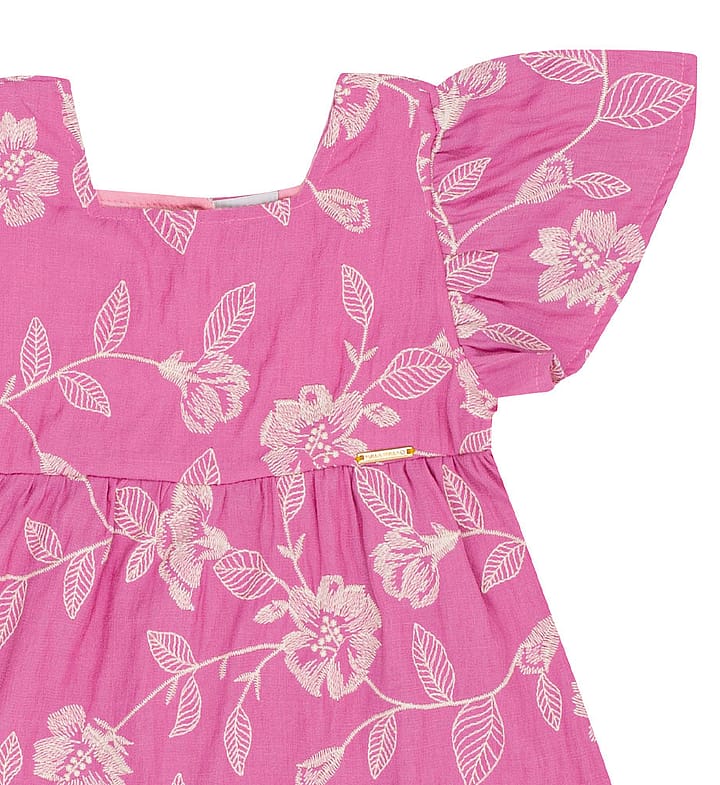 Vestido Rosa Primeiros Passos Pulla Bulla Menina - 53319-13