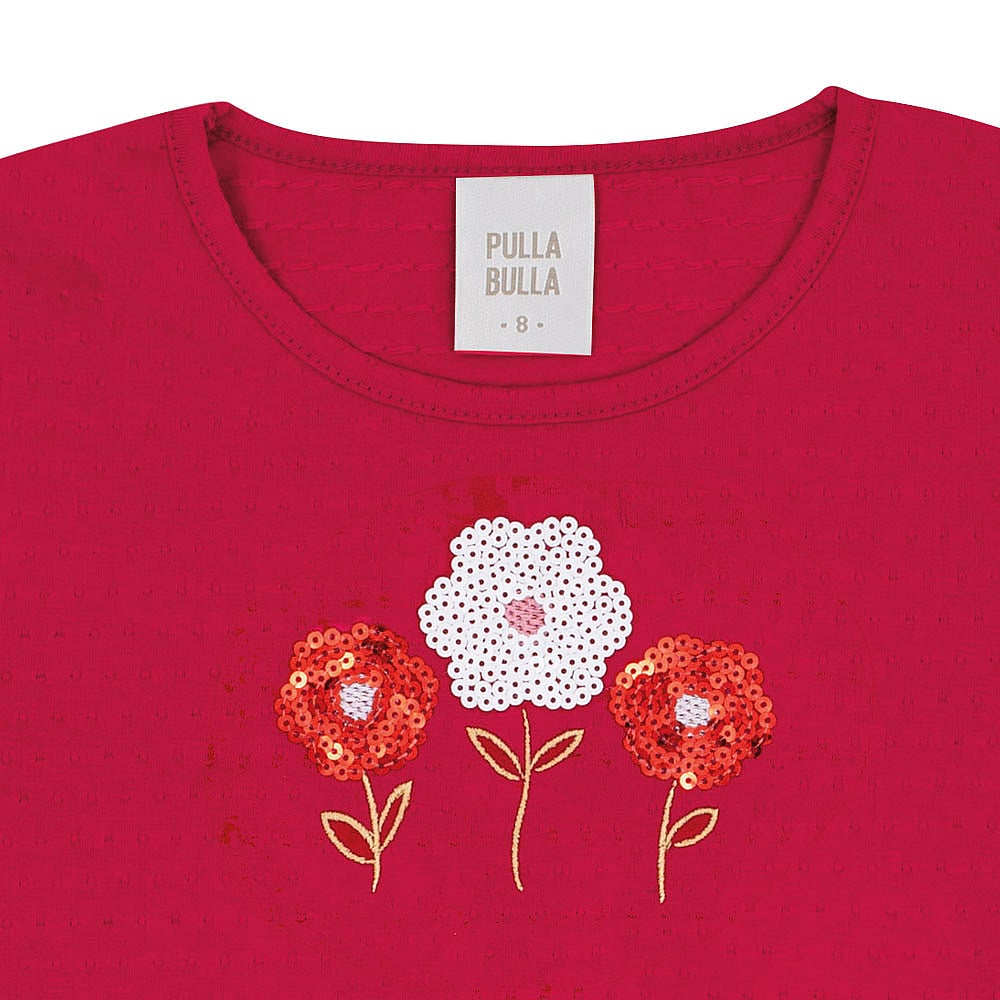 Blusa Vermelho Infantil Pulla Bulla Menina - 53404-65