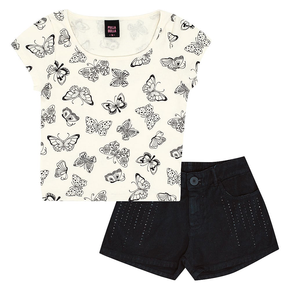 Conjunto Juvenil Menina - Off White - 50828-1271