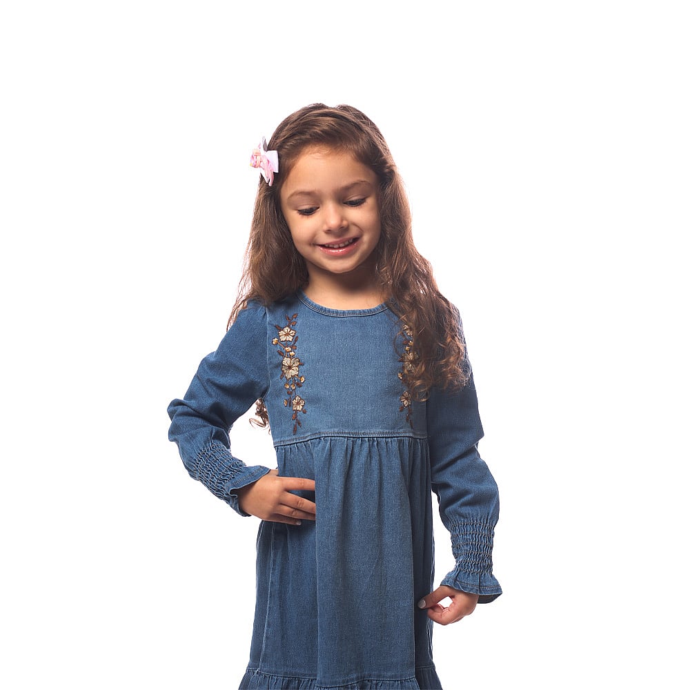 Vestido Infantil Menina - Indigo Escuro - 50322-1113