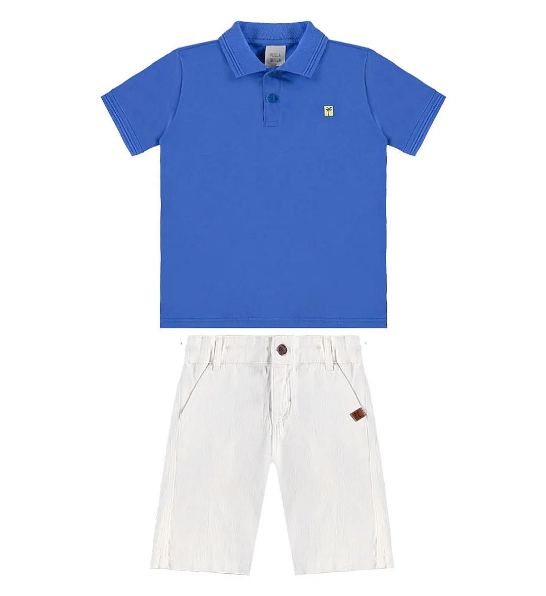 Conjunto Azul Infantil Pulla Bulla Menino - 55785-140