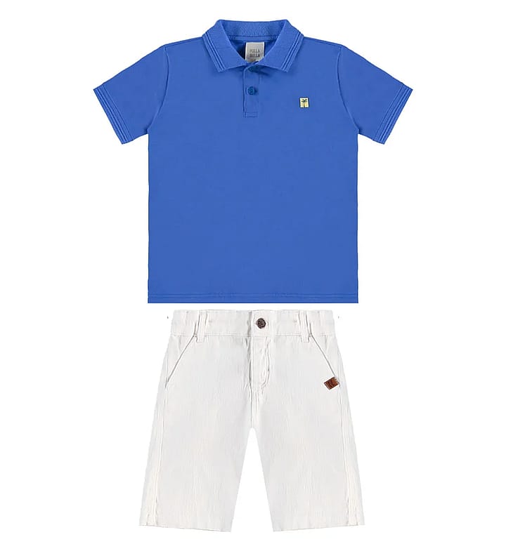 Conjunto Azul Infantil Pulla Bulla Menino - 55785-140