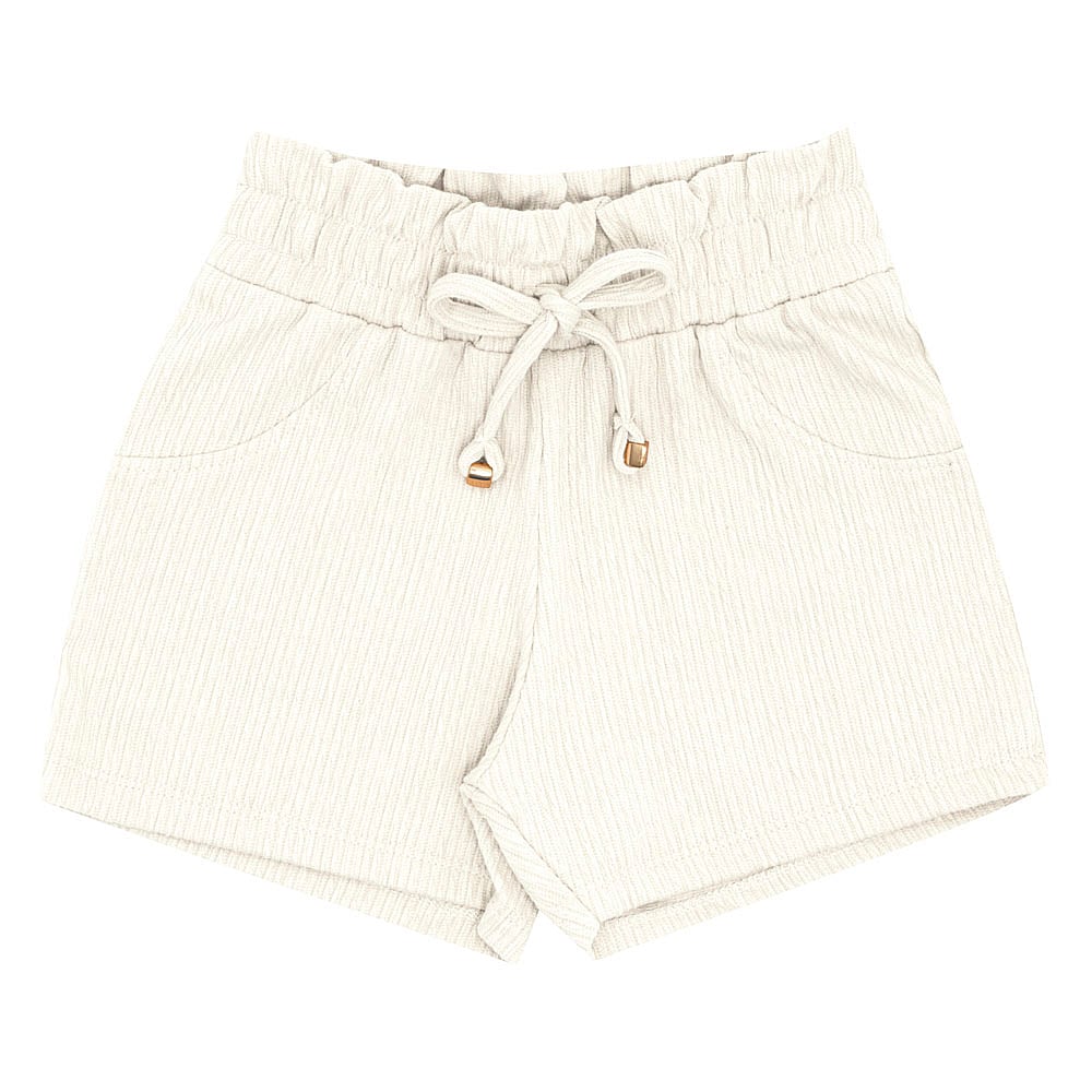 Short Primeiros Passos Menina - Bege - 52205-1271