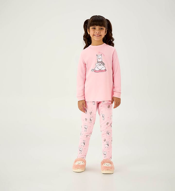 Pijama Rosa Primeiros Passos Pulla Bulla Menina - 200912-11