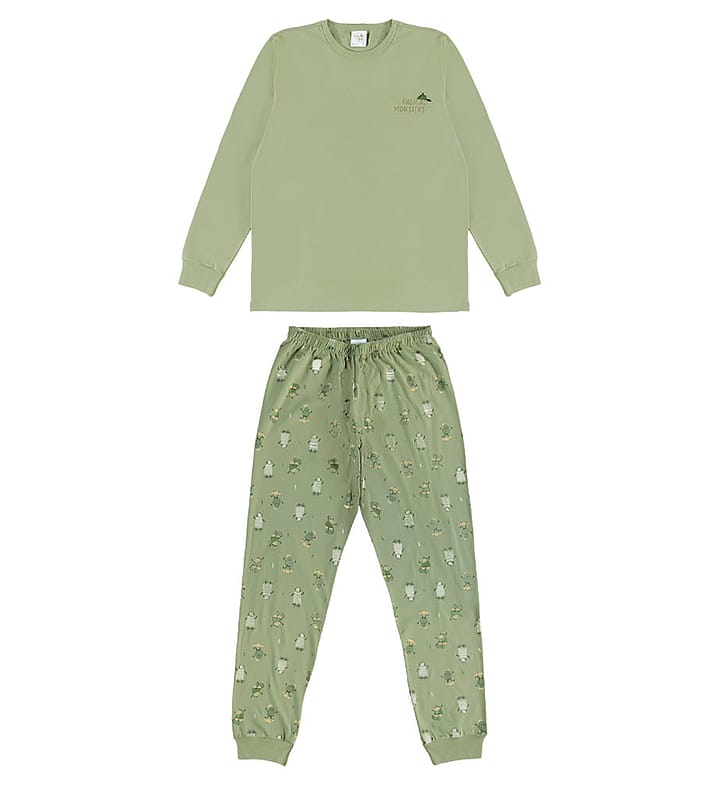 Pijama Verde Juvenil Pulla Bulla Menino - 200983-1395