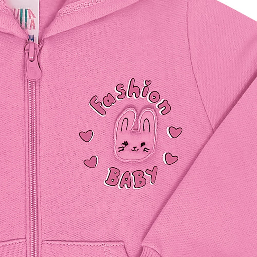 Conjunto Bebê Menina - Chiclete - 49516-13
