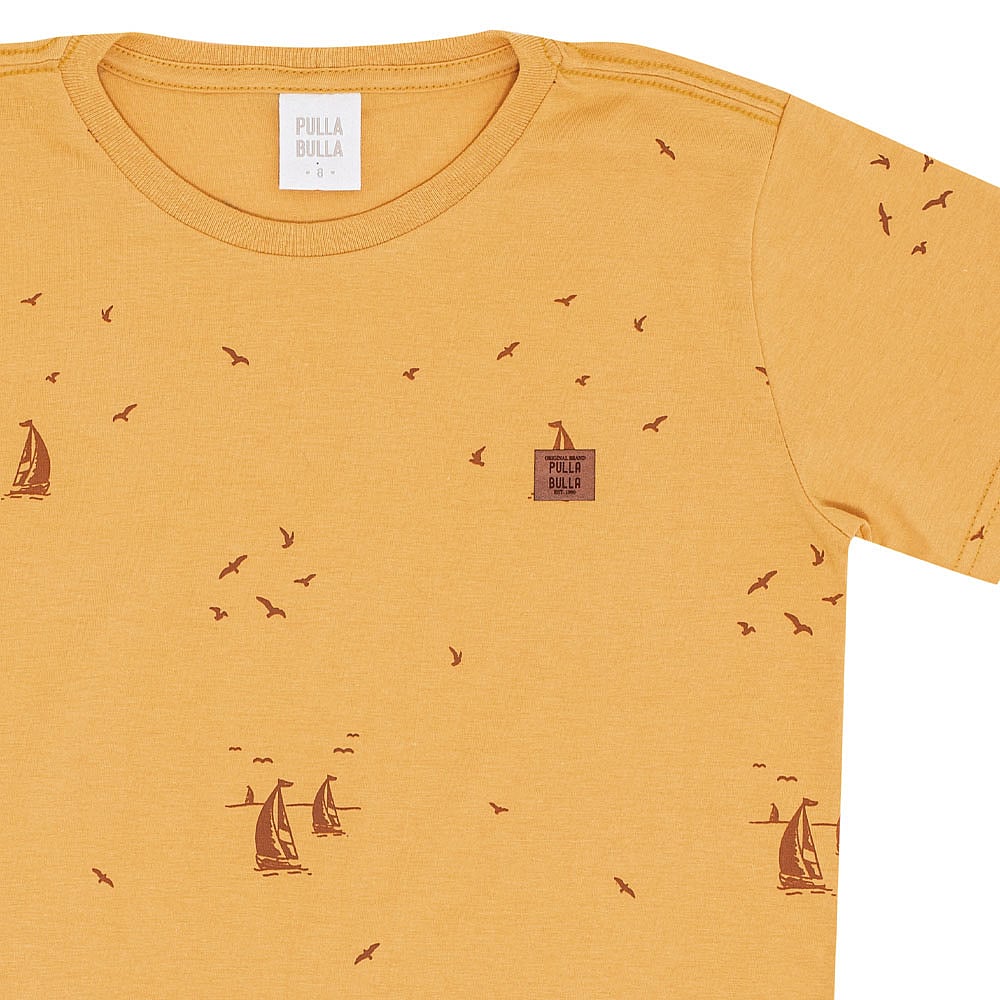 Camiseta Infantil Menino - Ocre - 50760-345