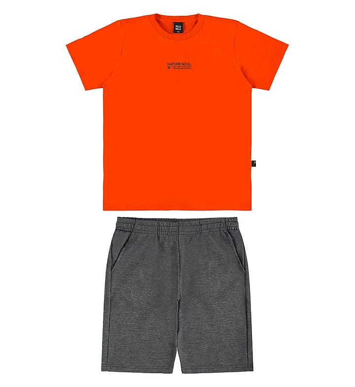 Conjunto Laranja Juvenil Pulla Bulla Menino - 55869-1486