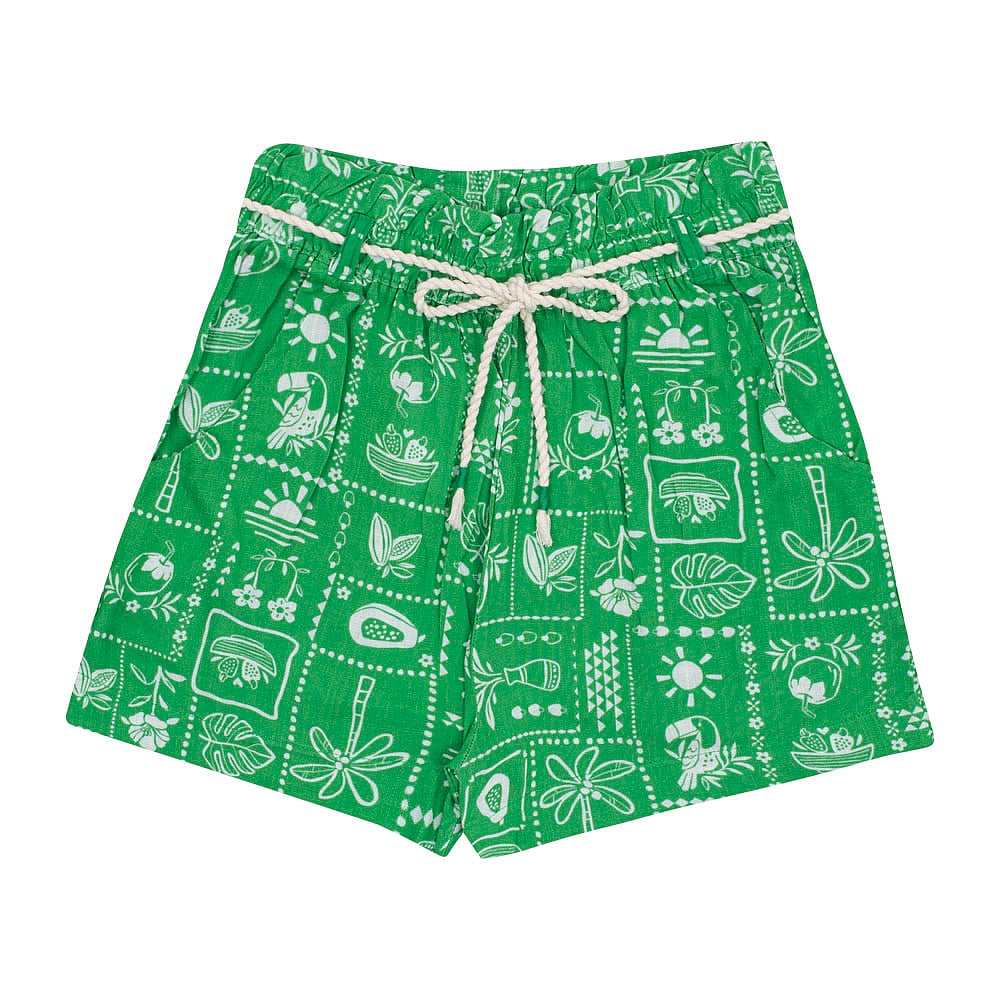 Conjunto Bege e Verde Juvenil Pulla Bulla Menina - 53527-1378