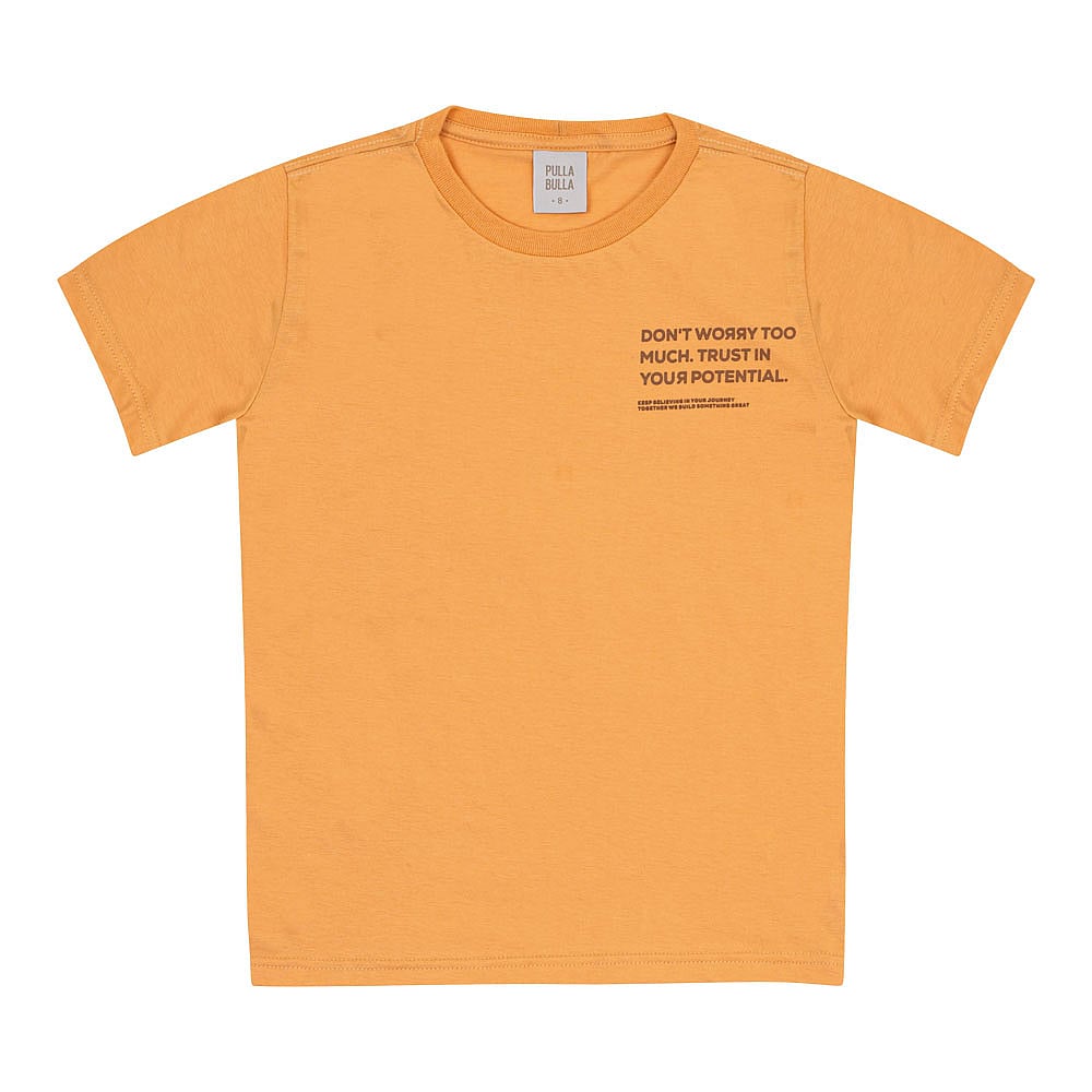 Camiseta Bege Infantil Pulla Bulla Menino - 53455-595