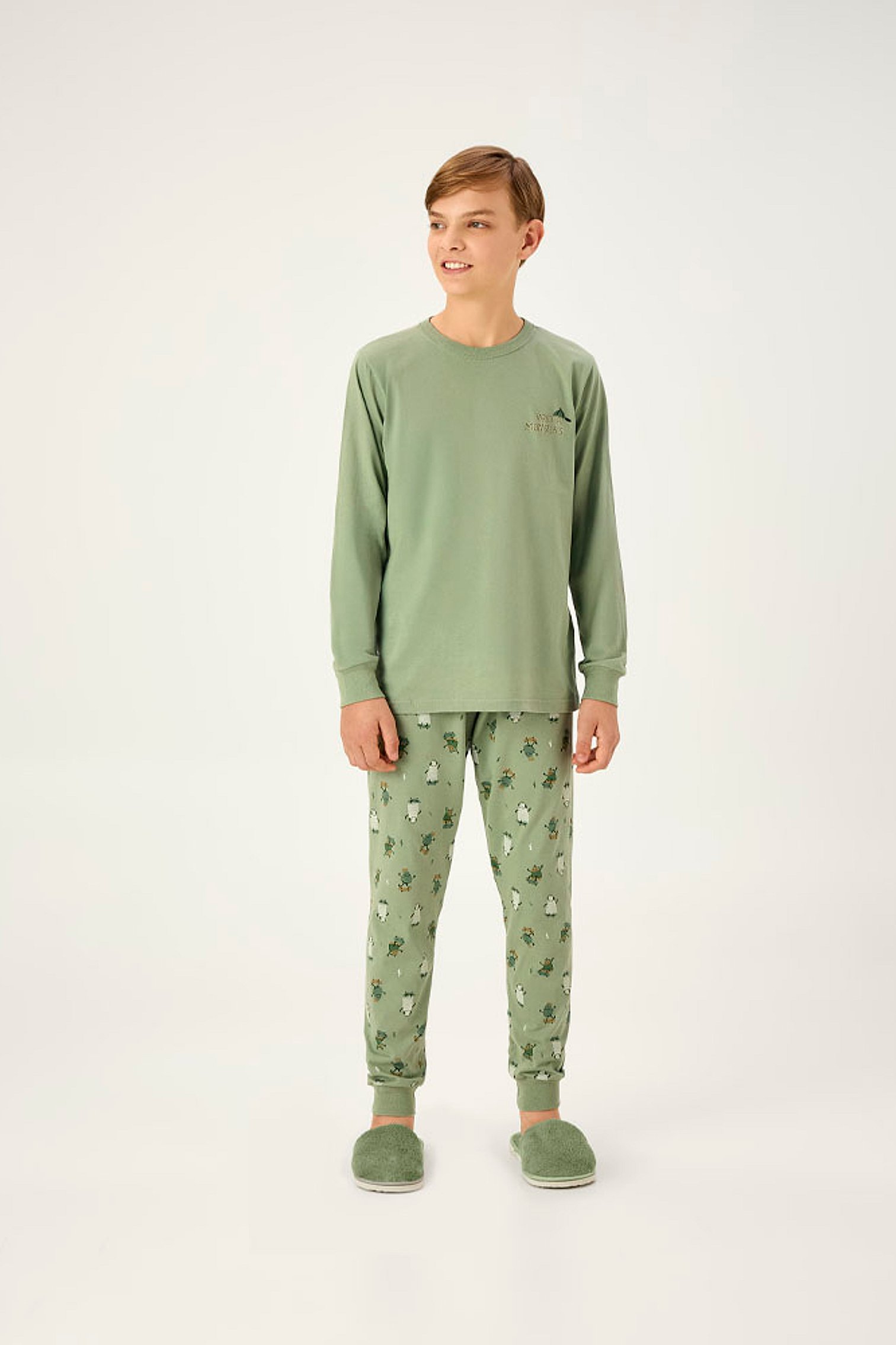 Pijama Verde Juvenil Pulla Bulla Menino - 200983-1395