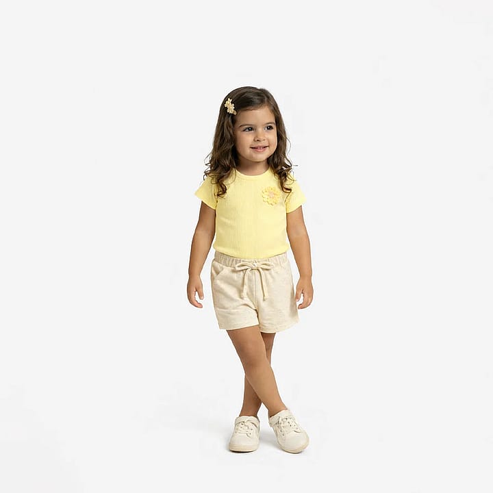 Blusa Amarelo Primeiros Passos Pulla Bulla Menina - 55605-4