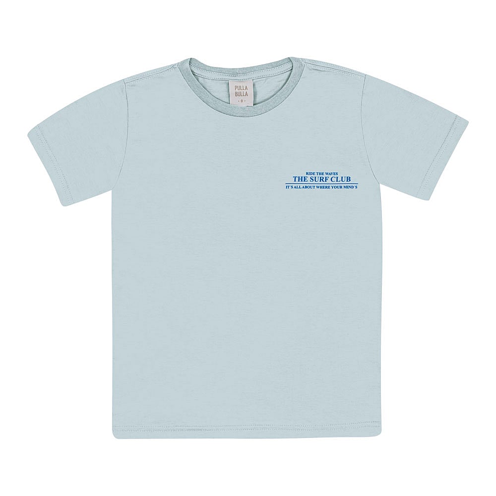 Camiseta Azul Infantil Pulla Bulla Menino - 53458-1273