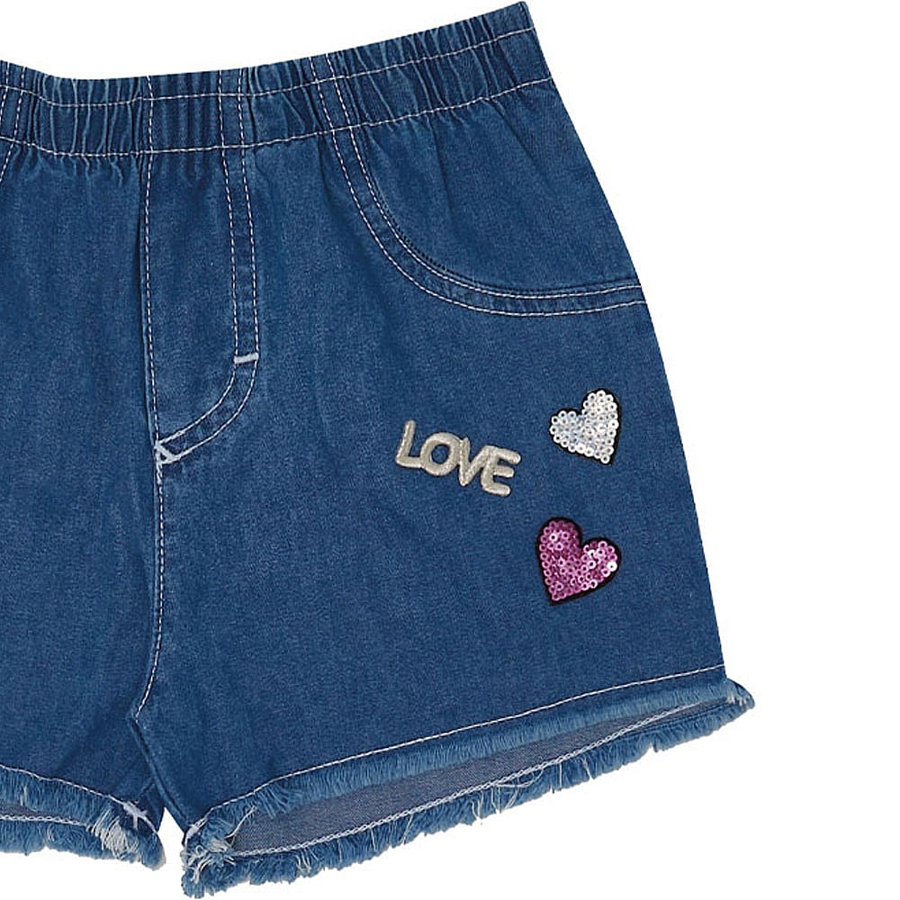 Shorts Primeiros Passos Menina - Jeans - 49205-1267