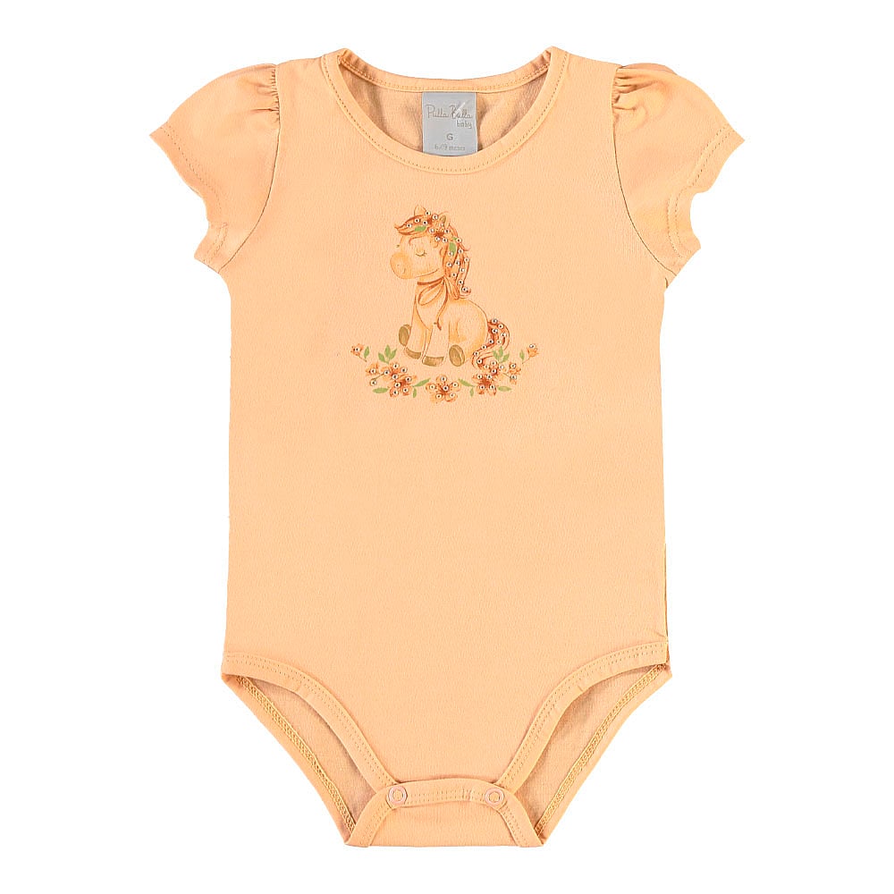 Conjunto Laranja Bebe Pulla Bulla Menina - 55516-1461