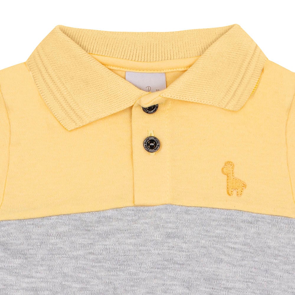 Body Amarelo Bebê Pulla Bulla Menino - 53252-1346